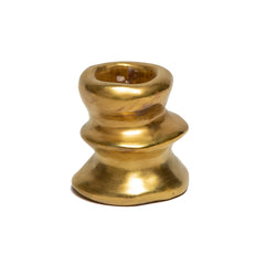FOUND Collection Small Ceramic Gold Lustre Candlestick