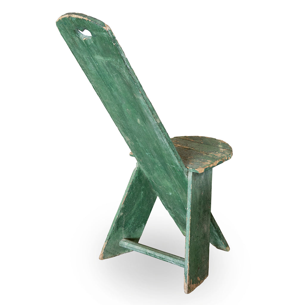 Primitive Wooden Green Chair