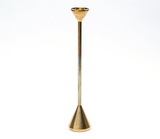 12.5" Tall Cone Brass Spindle Candle Holder