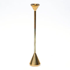 12.5" Medium Cone Brass Spindle Candle Holder