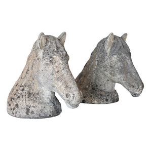 Concrete Horse Head with Wonderful Patina