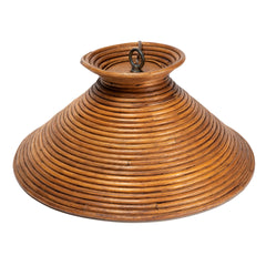 Small Vintage Rattan Pendant Light