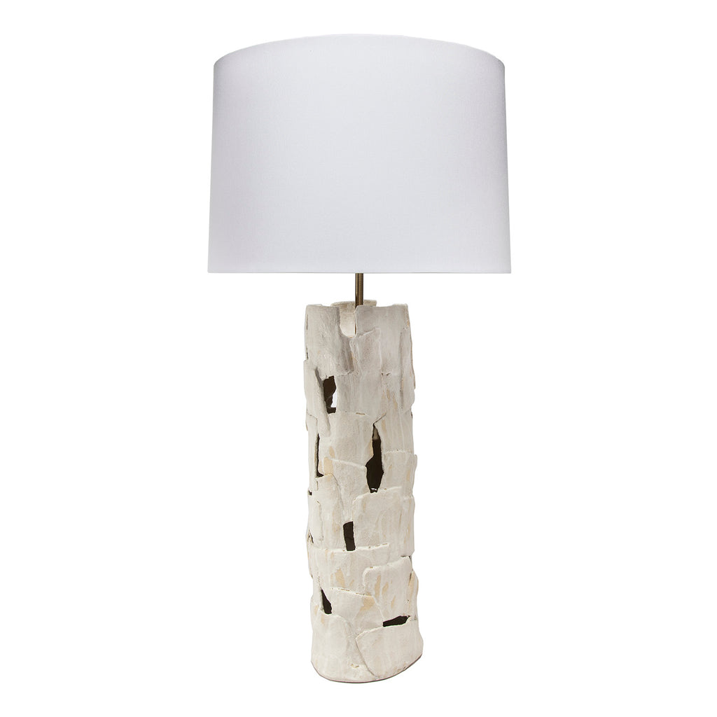 Abstract Ceramic Lamp in White