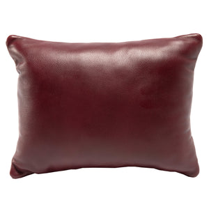 Medium Oxblood Leather Pillow