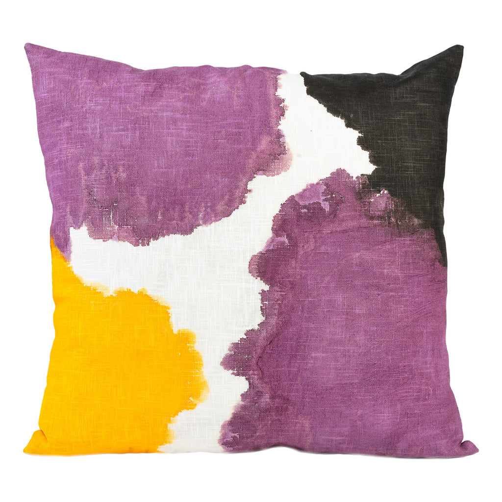 Large Purple and Yellow Cushion