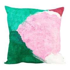 Green and Pink Medium Cushion