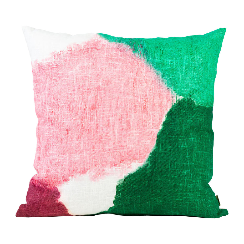 Green and Pink Medium Cushion