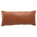 Cinnamon Leather Lumbar Pillow