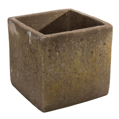 Large Concrete Square Planter, Vintage