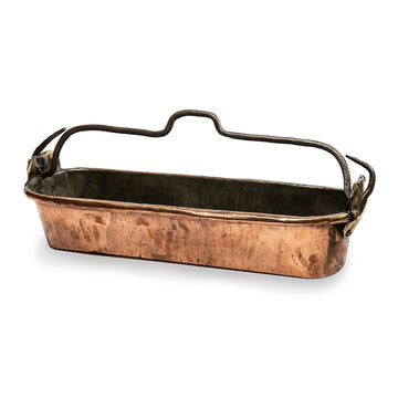 Copper Rectangular Pan with Handle