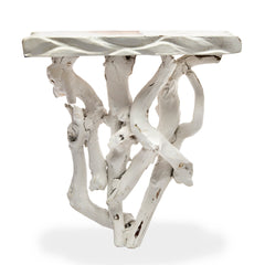 Vintage Pair of White Twig Shelves