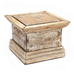 Vintage White Wooden Plinth