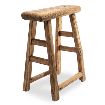 Aged Wood Stool or Side Table