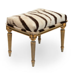 Petite ornate stool - carved detail and aged finish.  A charming lift for vignettes or extra perch.