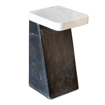 Nolan Side Table in Mixed Marble