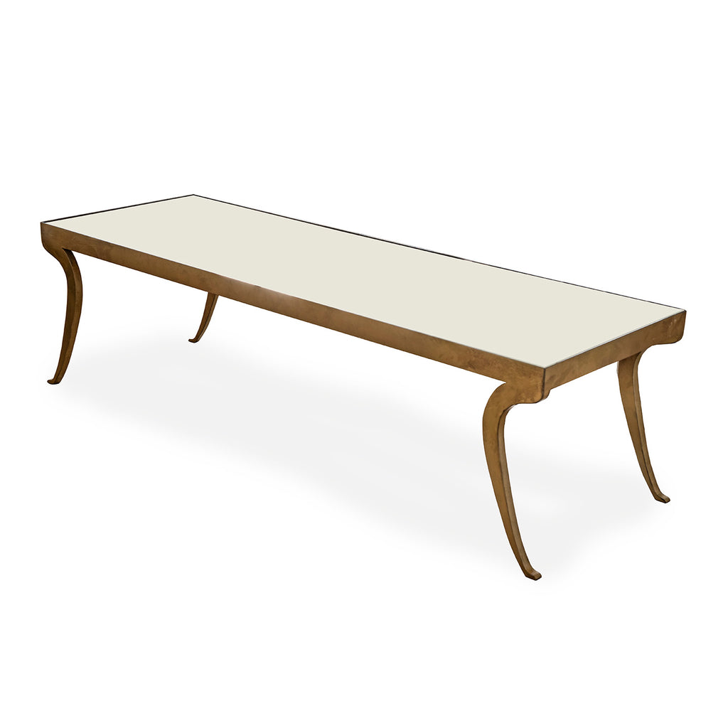 FOUND Collection Coffee Table  with Gilded Downswept Legs