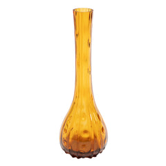 Large Vintage Glass Vase in Amber