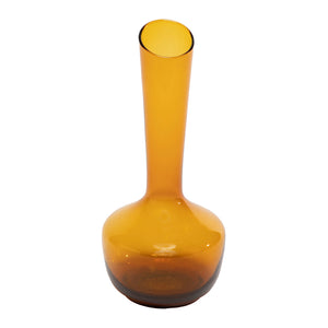 Small Vintage Amber Glass Vase