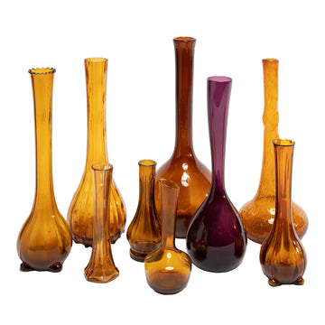 Small Vintage Amber Glass Vase