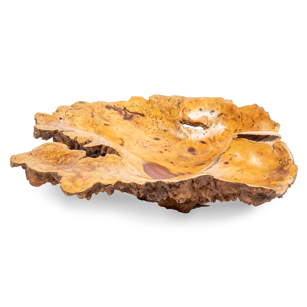 Large Burled Wood Sculptural Bowl